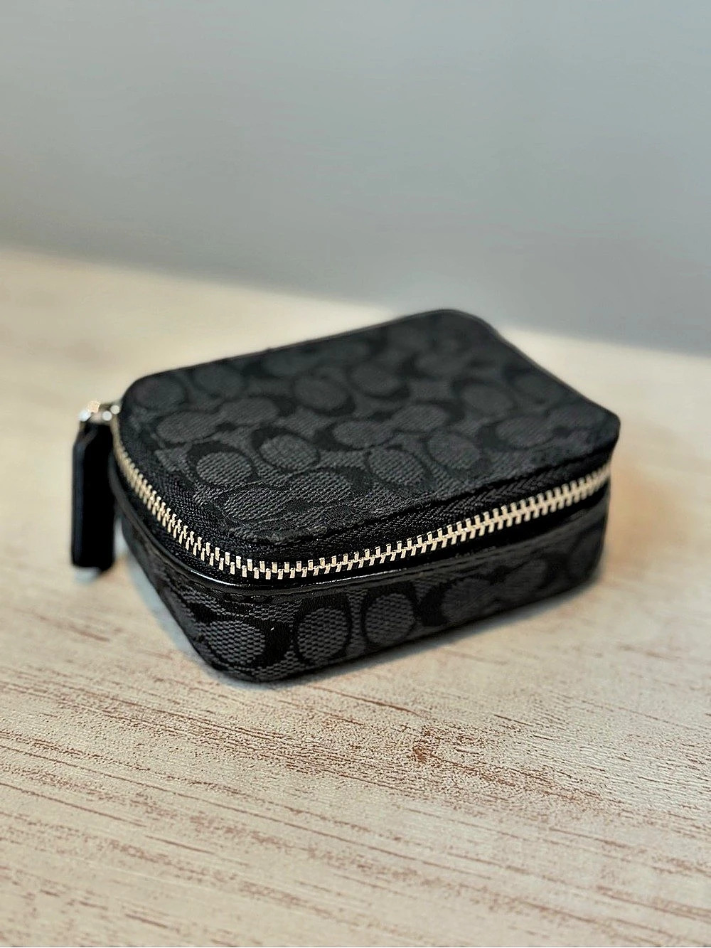 Coach Signature Black Pill Case
